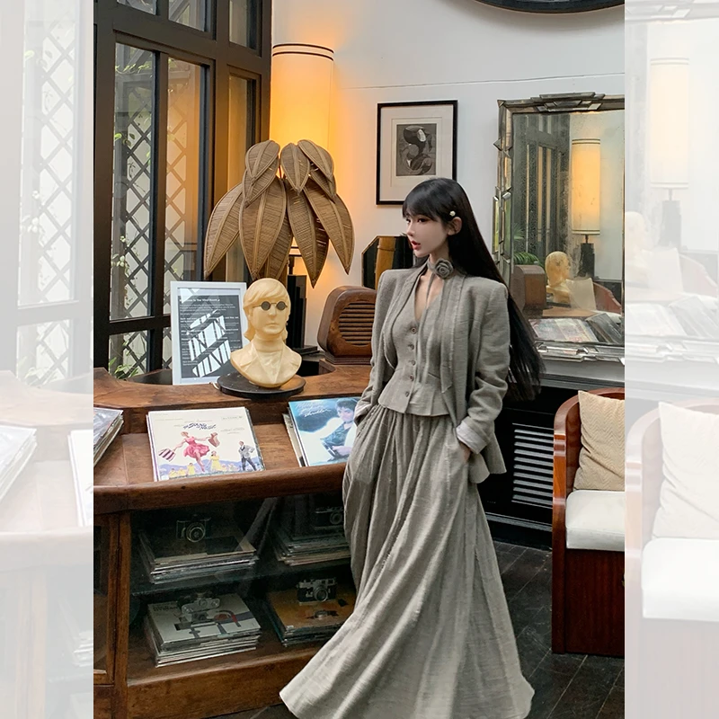 獨家原创重磅炒色亚麻 低调髙级感 侘寂风外套系列RD234033