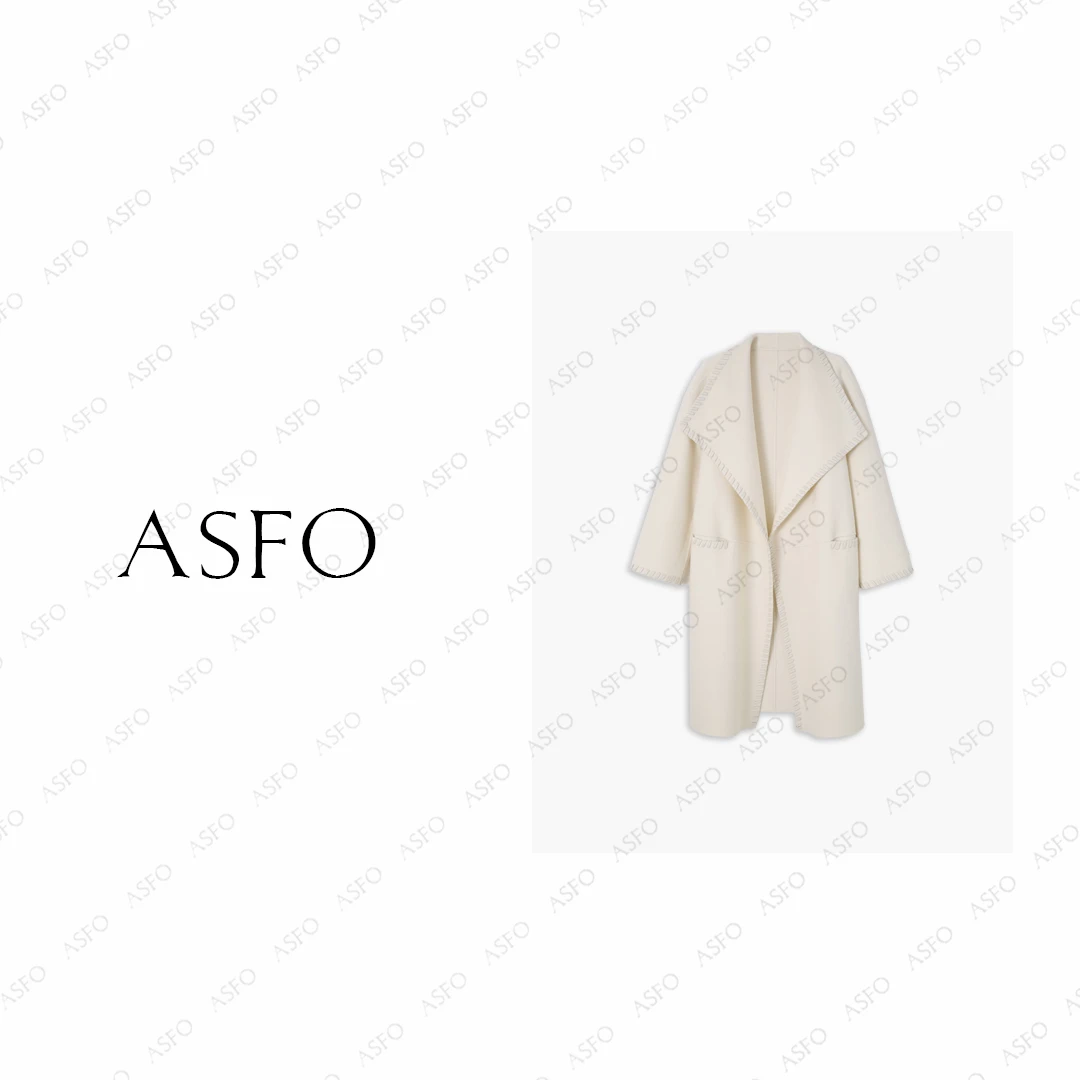 【AS大富婆】25新匠人手工坊简约宽松双面呢大衣AS25DDY00465