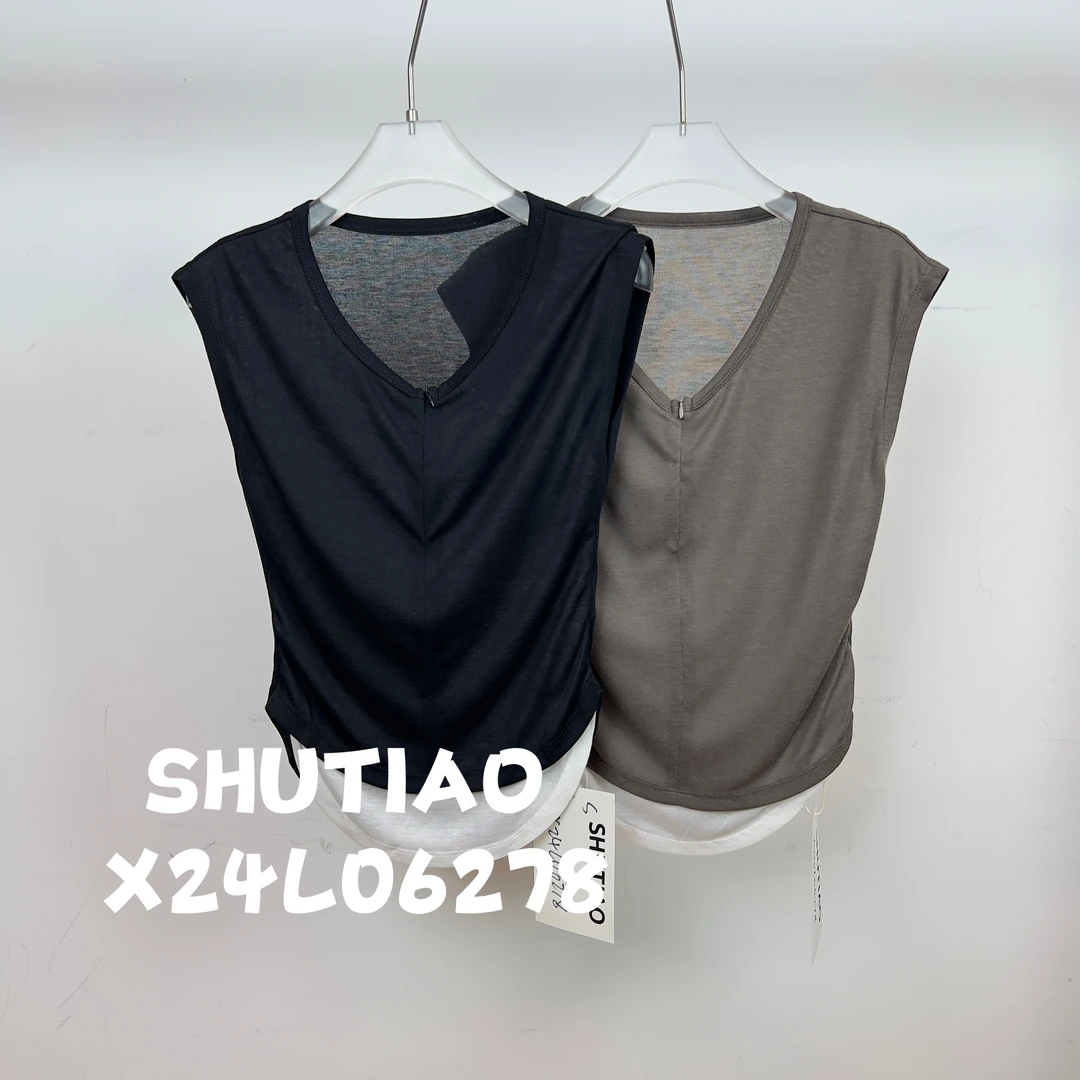 【SHUTIAO】2024秋冬：新款小众设计款背心X24L06278