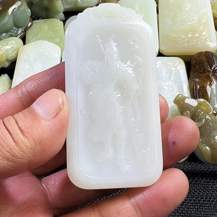 和田玉未镶嵌吊坠(不含链)