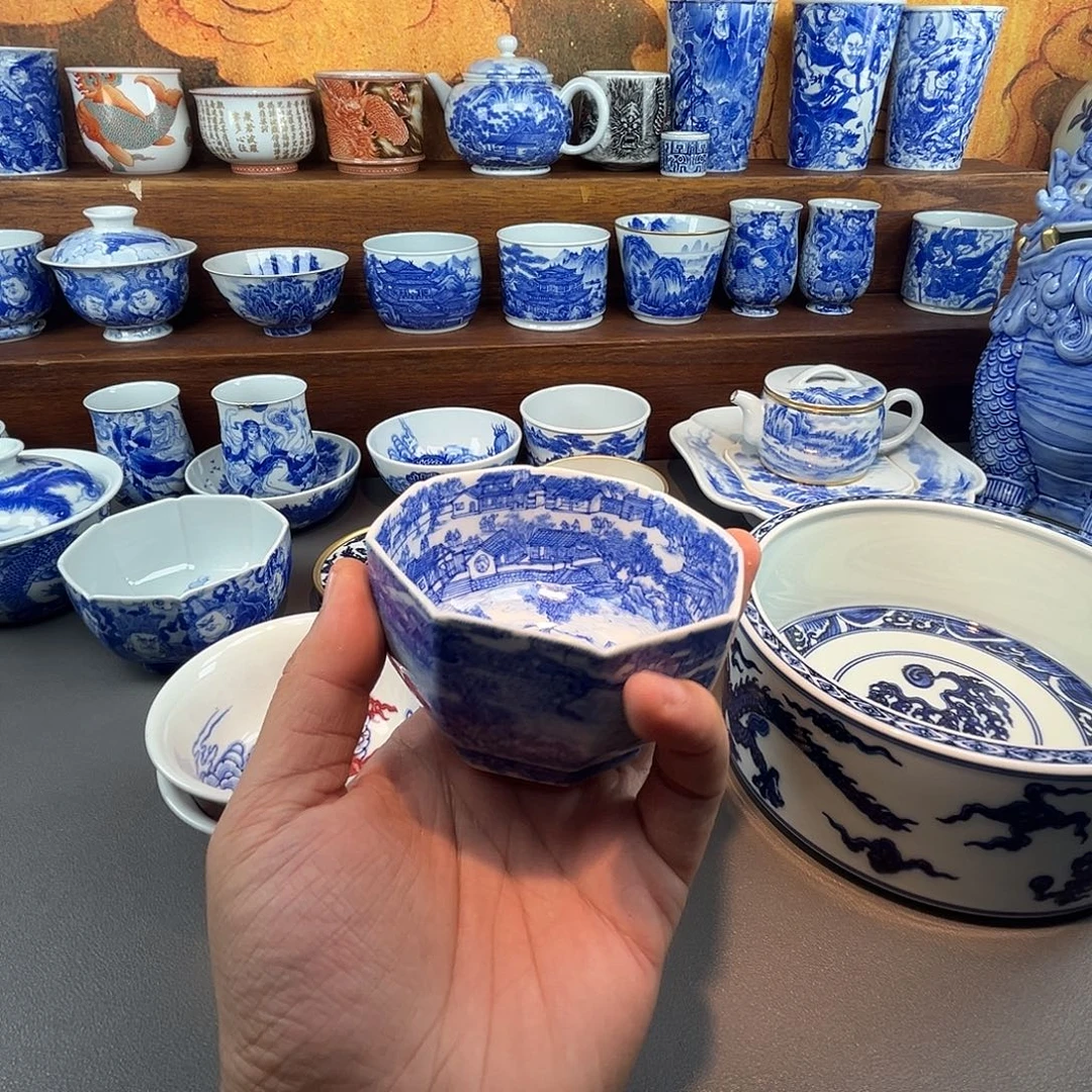 小***睡摆件陶手工手绘清明上河图