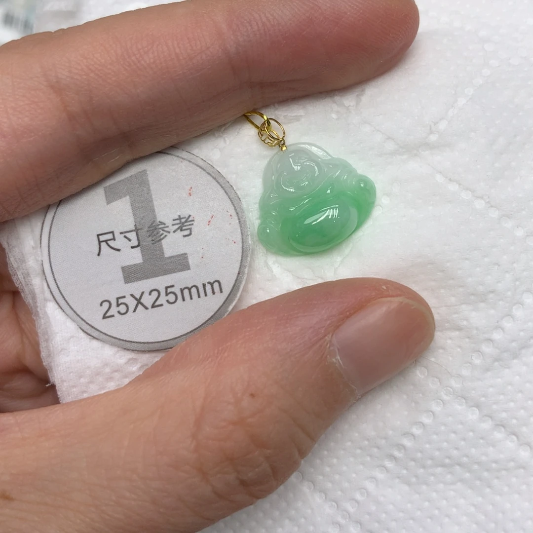 翡翠18K金镶嵌颈饰12456789998