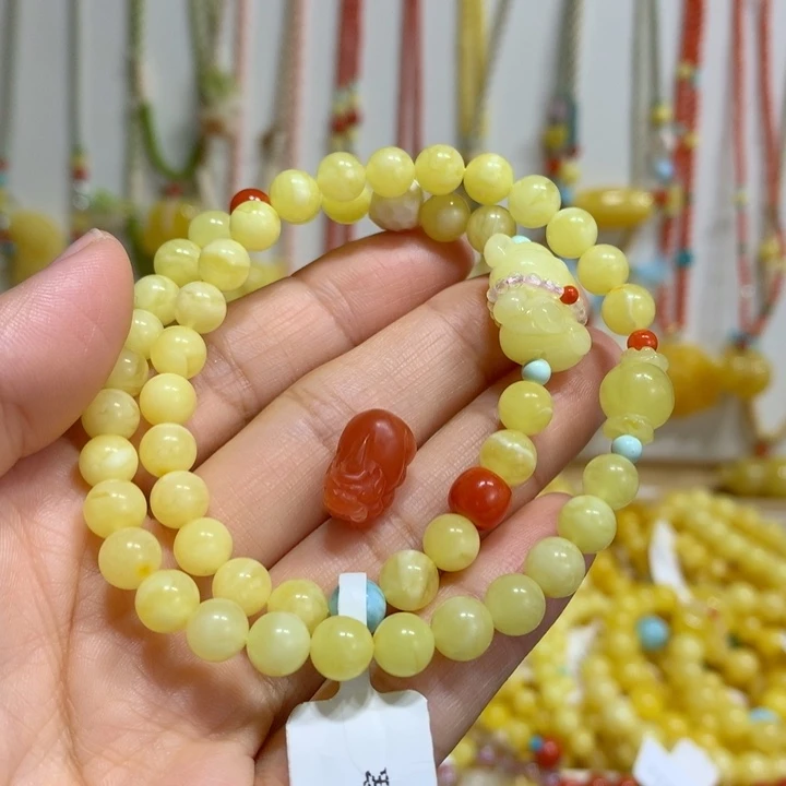 猪***3手链蜜蜡未镶嵌6.7mm