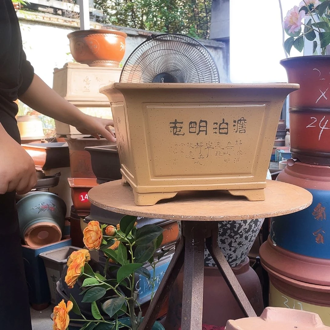 33黄金段四方花盆紫砂花盆紫砂