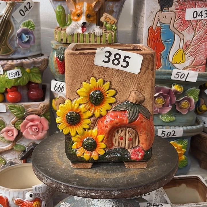 粗陶材质多肉花盆