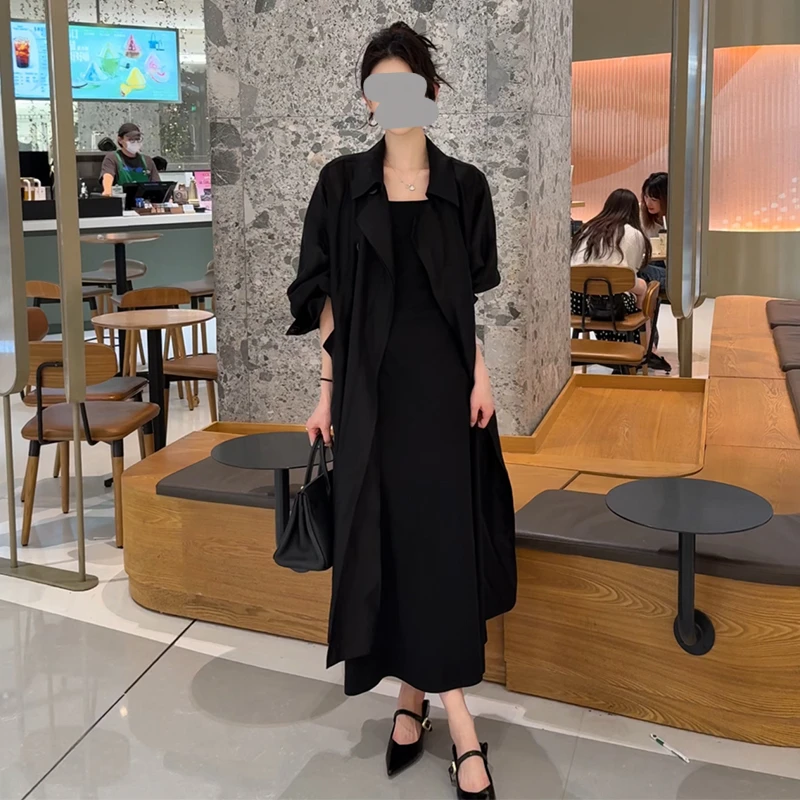 简约设计感轻薄防晒风衣女2025夏季新秋季拼接女款设计感夹克外套