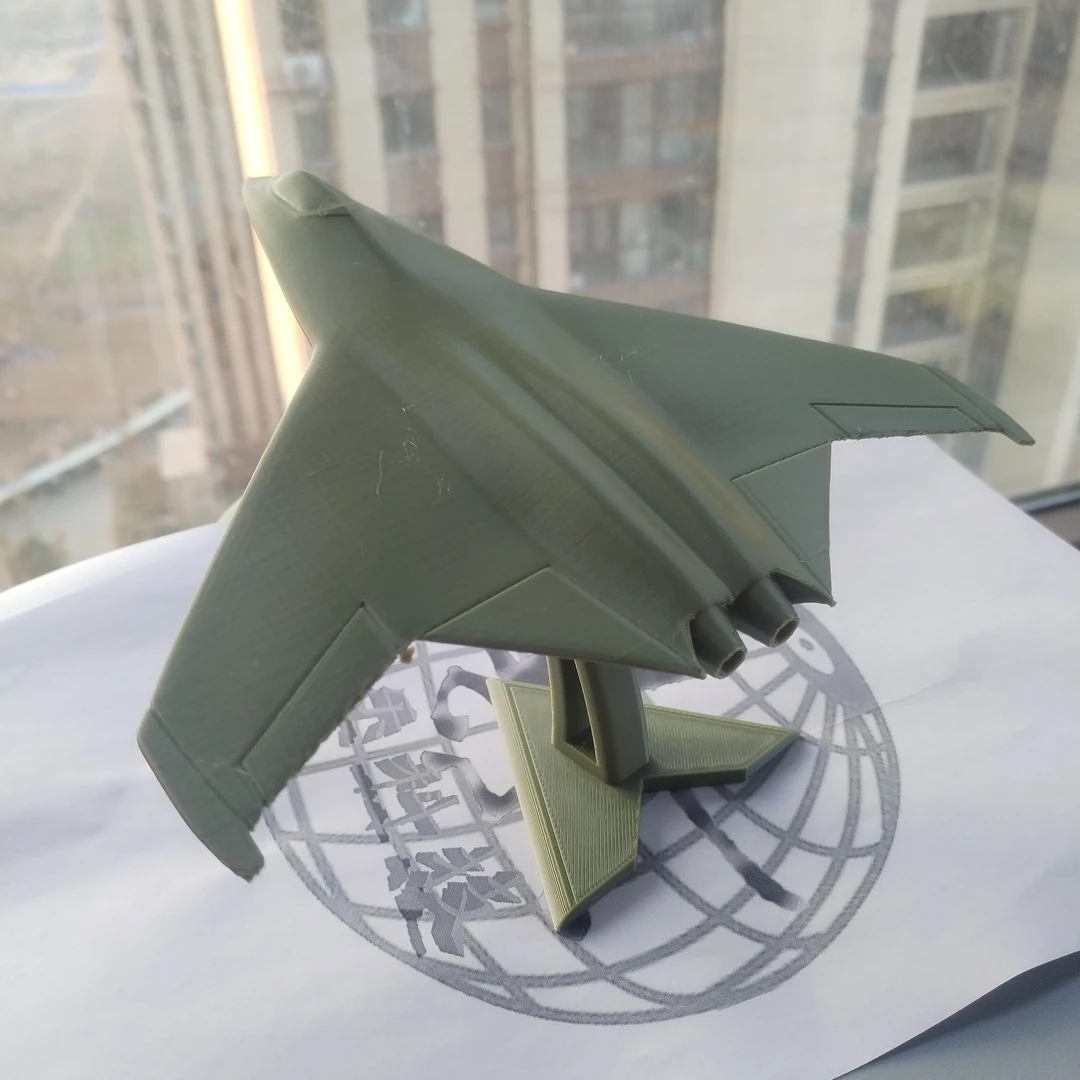 国产第六代战斗机沈飞款歼击机模型摆件带支架款航模军迷玩具20