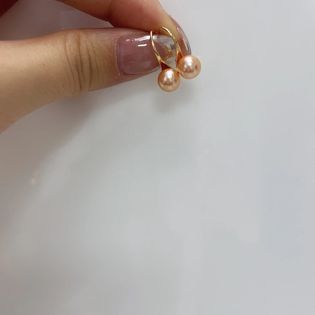 海水珍珠耳钩银S925镶嵌c 1175