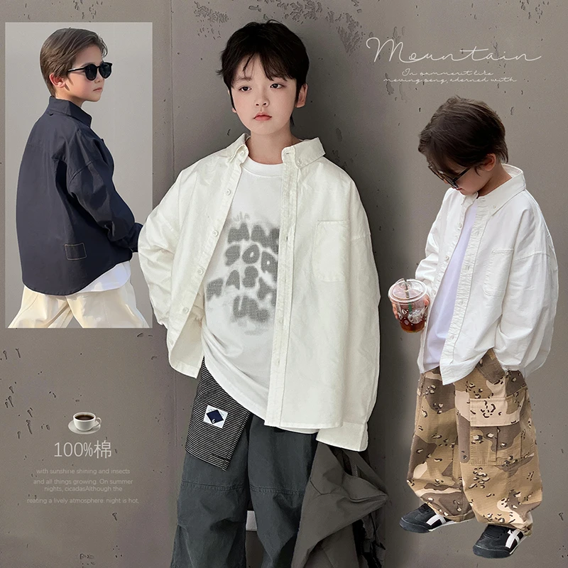 【不简单】源源家童装2025儿童春秋款衬衫男童衬衣宝宝上衣春2