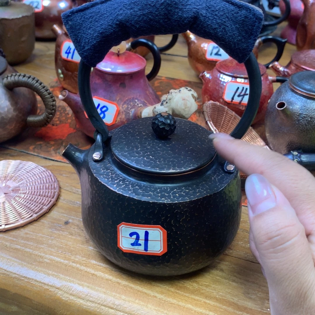 水***工做旧冰裂纹提梁壶