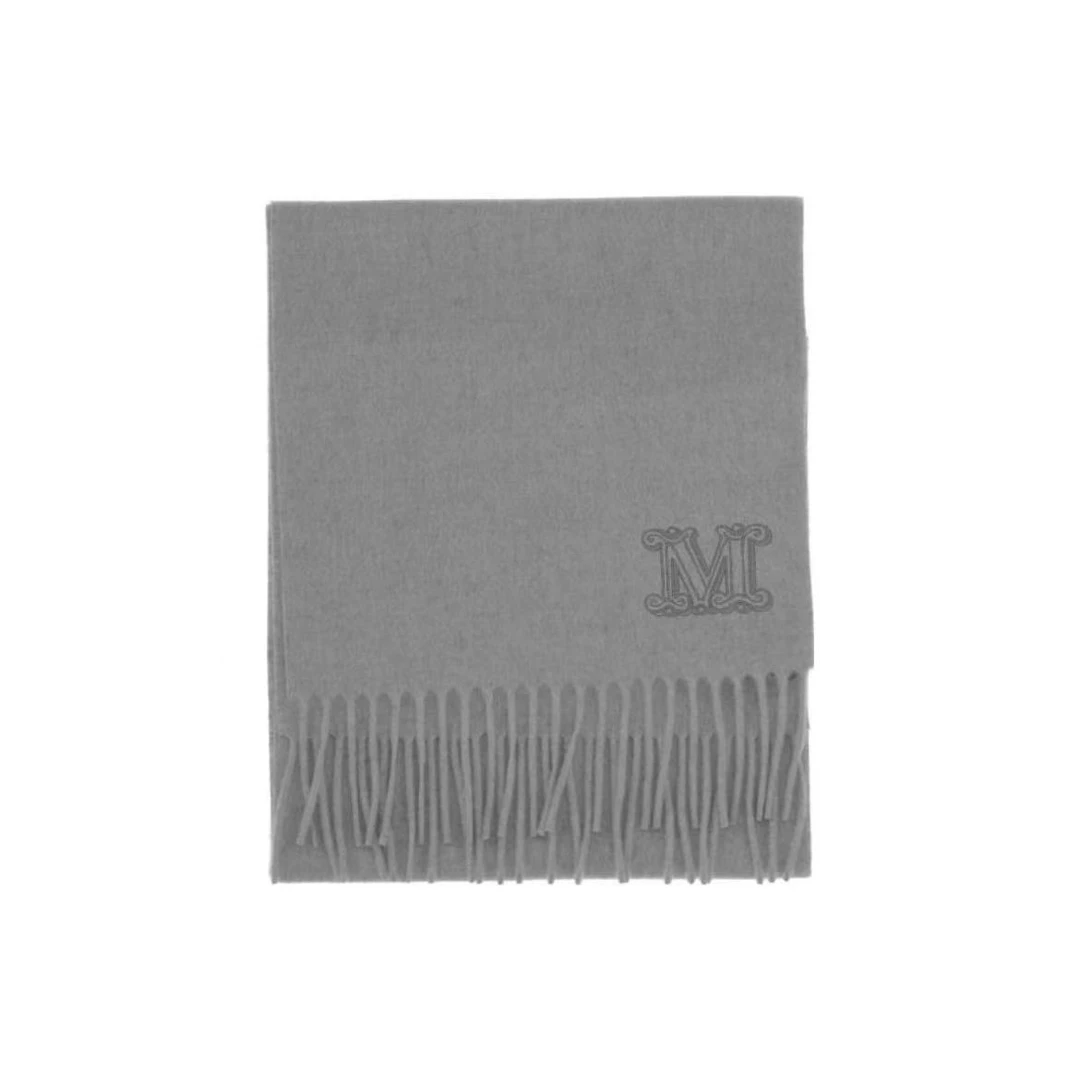 全新未使用 MaxMara 字母刺绣流苏围巾/JS250123002