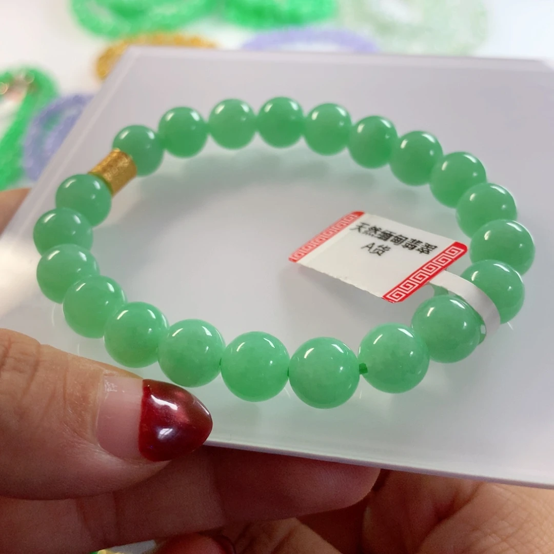 翡翠未镶嵌颈饰项链