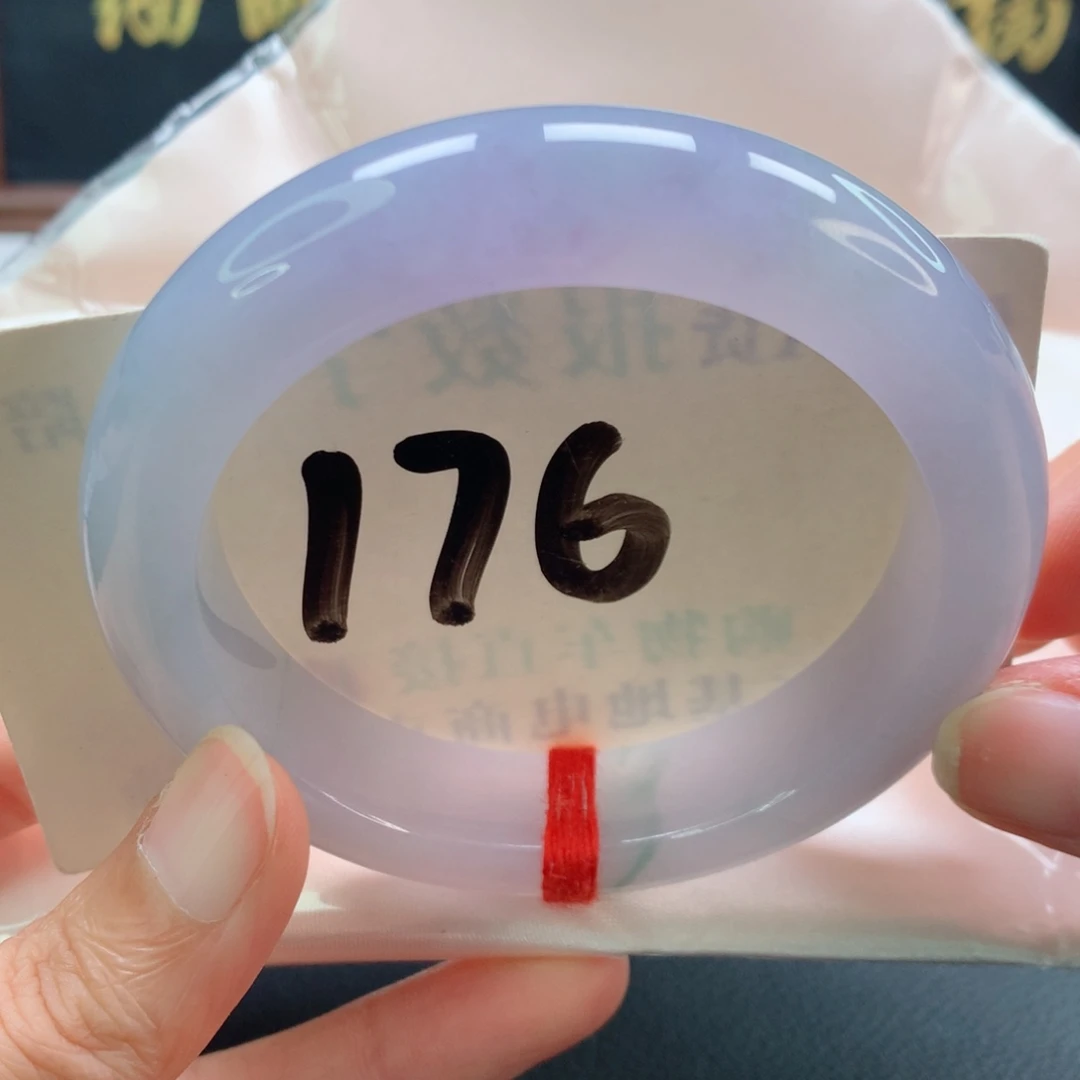 未镶嵌手镯翡翠正圈胶水润紫不失色