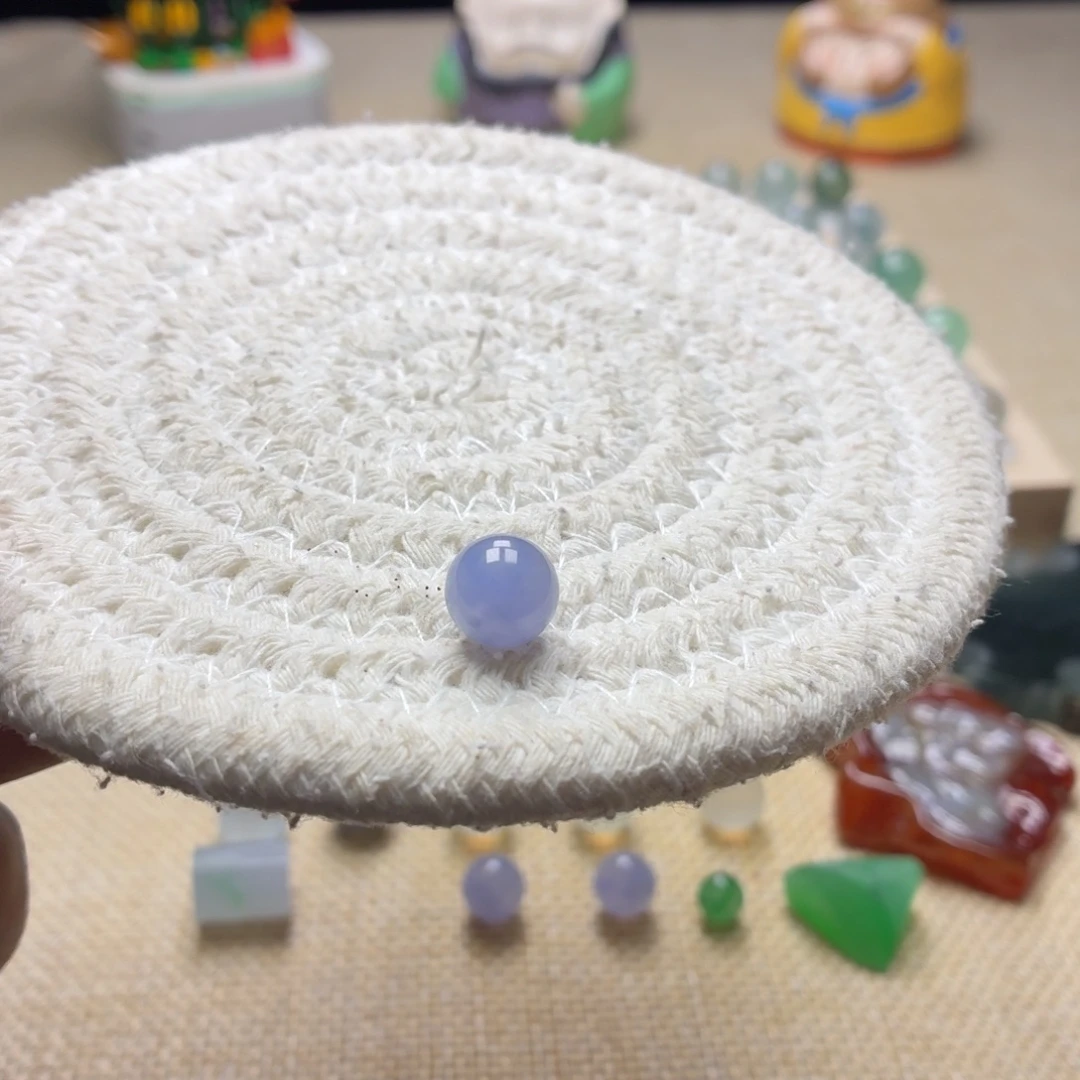 翡翠未镶嵌手链9.1满紫圆珠