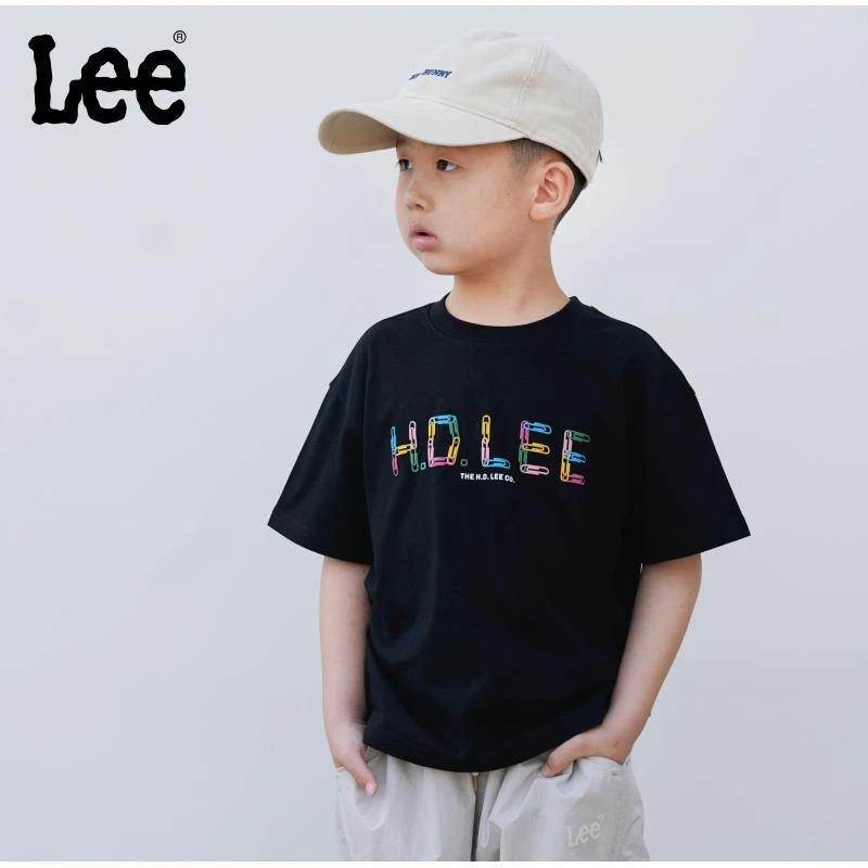 Lee夏季儿童宽松短袖独特印花圆领百搭半袖潮流T恤LK5D5HUT0332-1