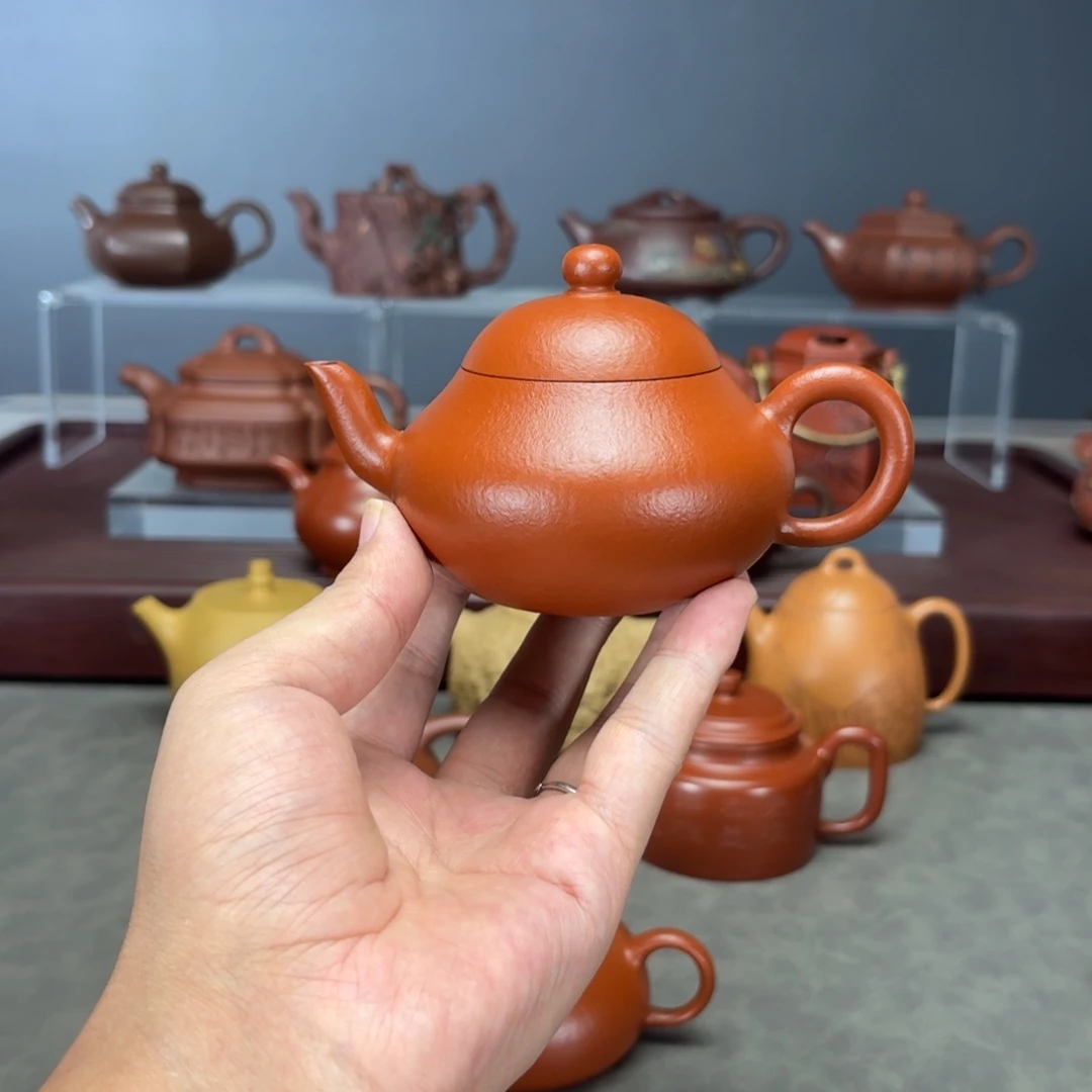 聪***年紫砂茶壶梨200CC朱泥