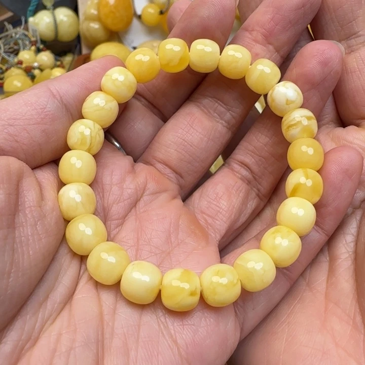 @****蜜蜡未镶嵌毛衣链天然蜜蜡