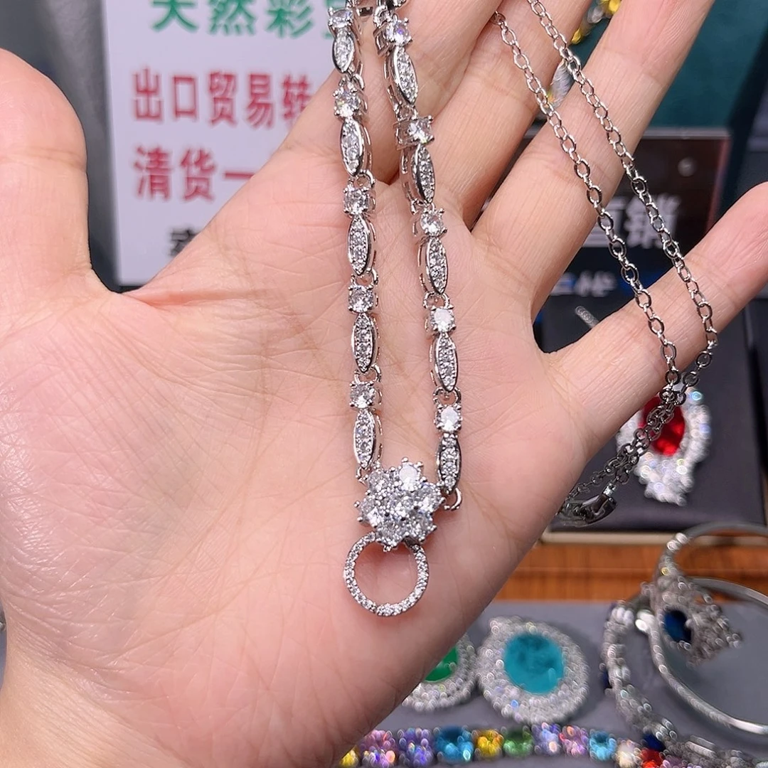 银S925镶嵌颈饰红宝石t z 223