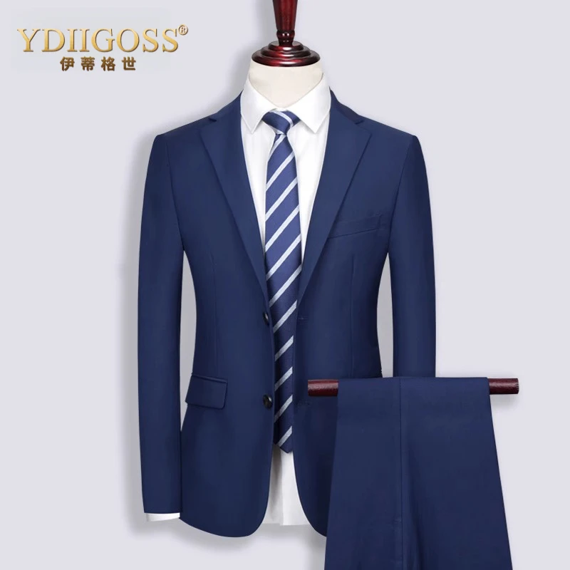 YDIIGOSS正装套装男士商务小西服休闲轻奢西装外套修身婚礼西服男