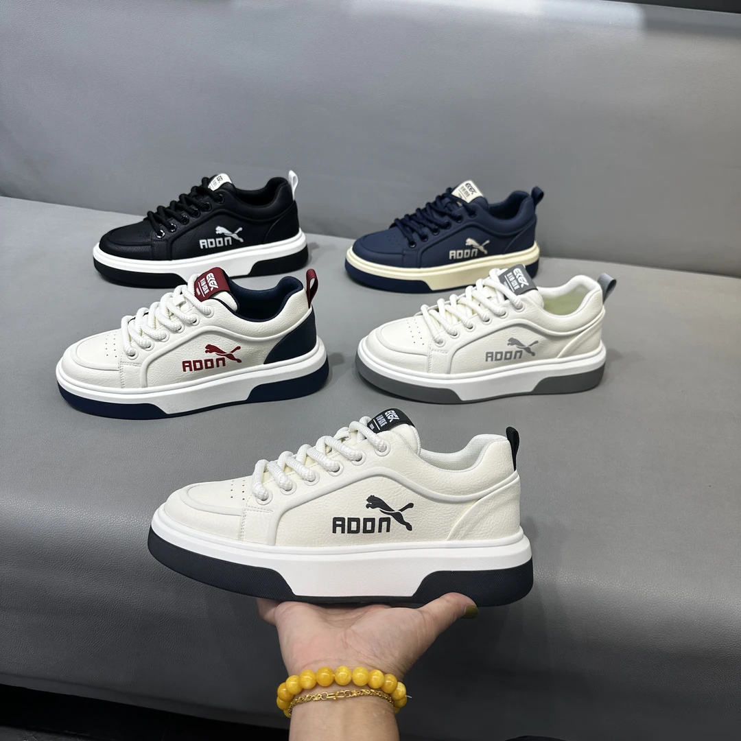 潮鞋男款2025秋透气时尚休闲鞋拼色系带百搭低帮舒适百搭潮流板鞋