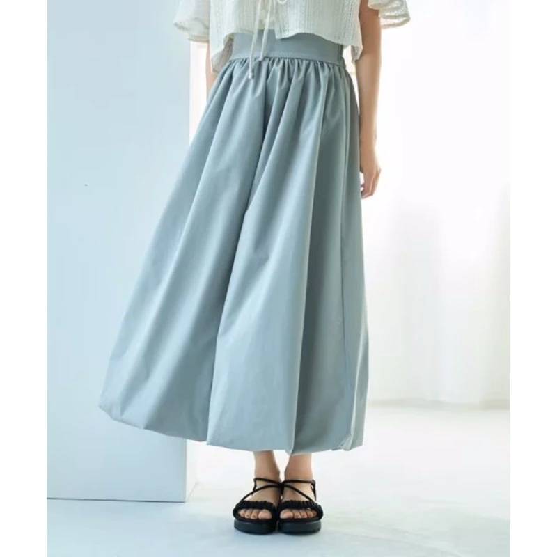 【MonTendre】 夏季新款 M 气质百搭花苞裙设计感高腰半身裙显瘦宽