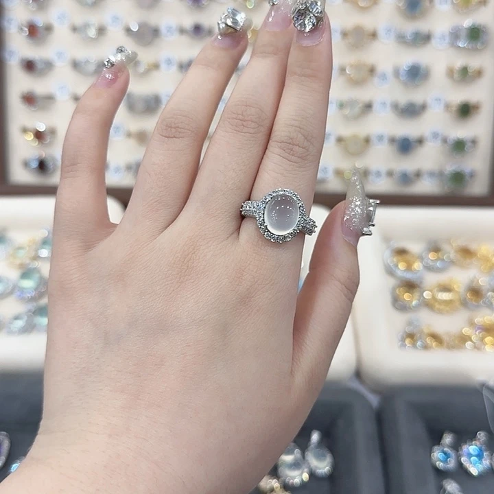 蛇纹石玉戒指手链项链银S925镶嵌番****铺