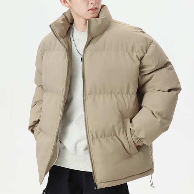 2026年新款冬季加厚羽绒棉衣男款立领短款色宽松面包服棉服外套