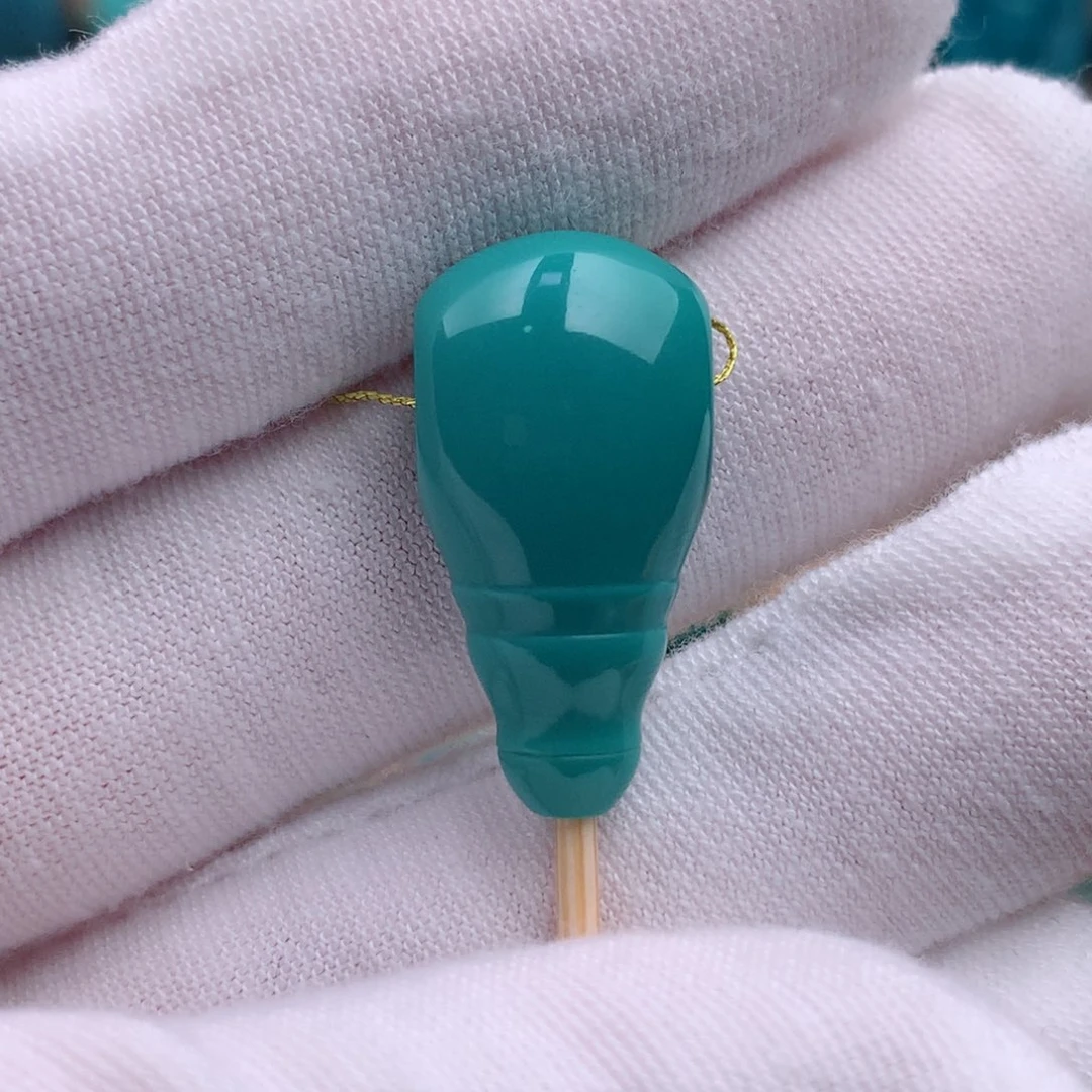 未镶嵌绿松石珠宝奇石12mm精品三通