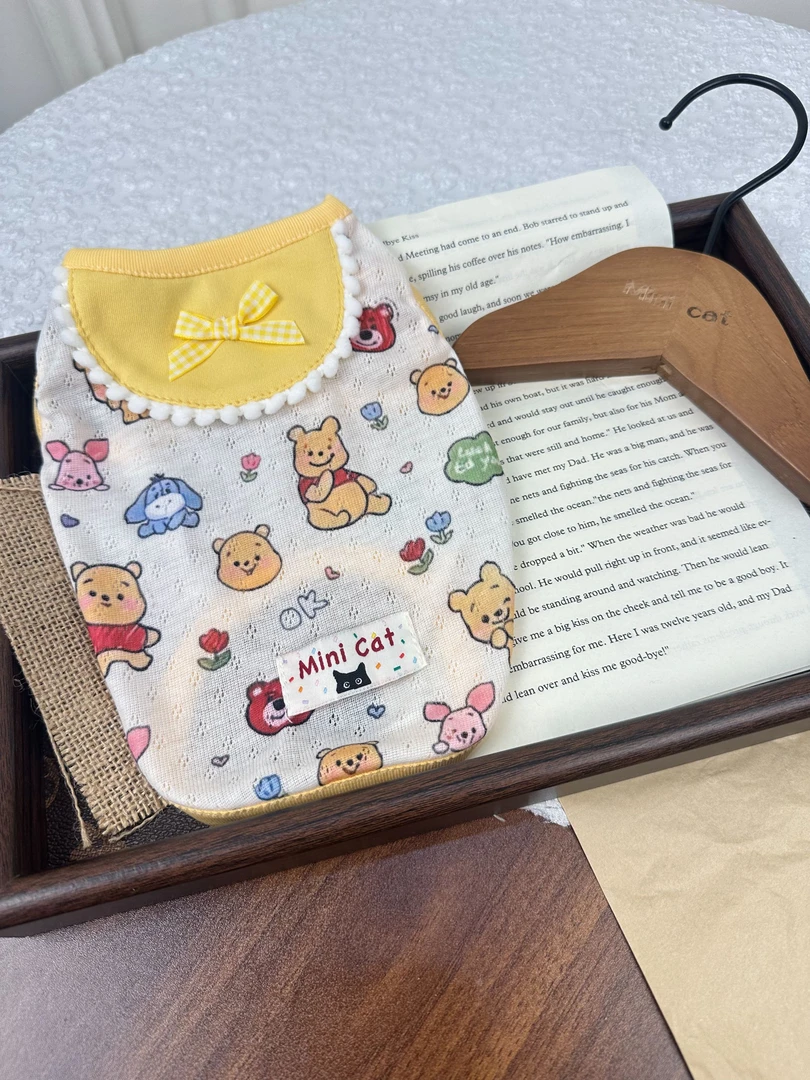 Mini Cat原创<卡通系列>猫狗夏款史迪奇背心小型犬舒适可爱