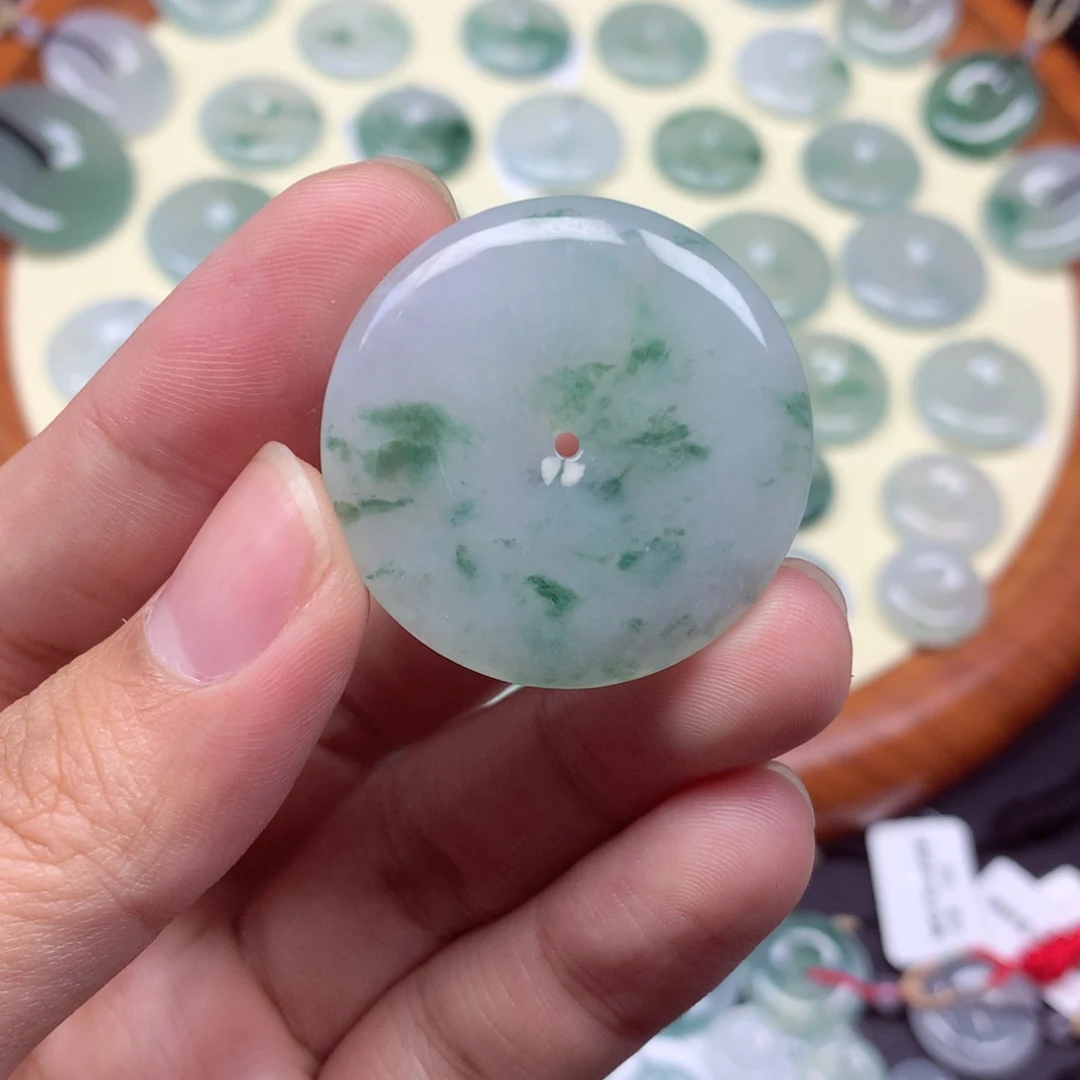 翡翠未镶嵌颈饰吊坠34.5/5.7mm