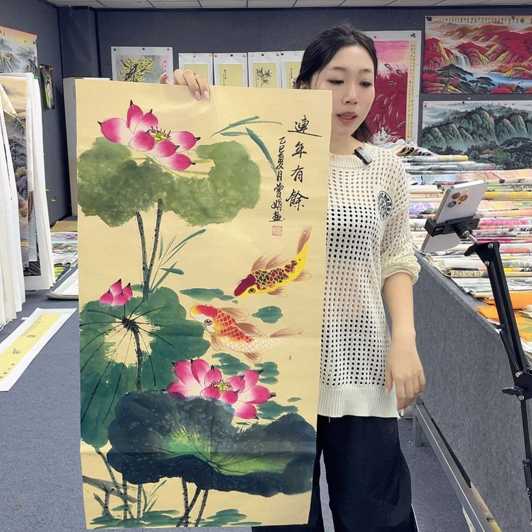 国画作品小姐姐放漏…