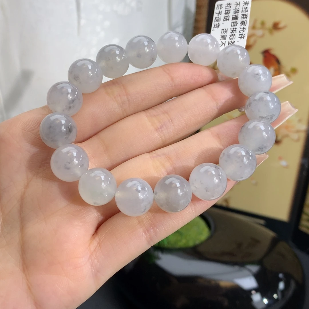 翡翠未镶嵌颈饰卡12.2冰润胶水墨画乌鸡