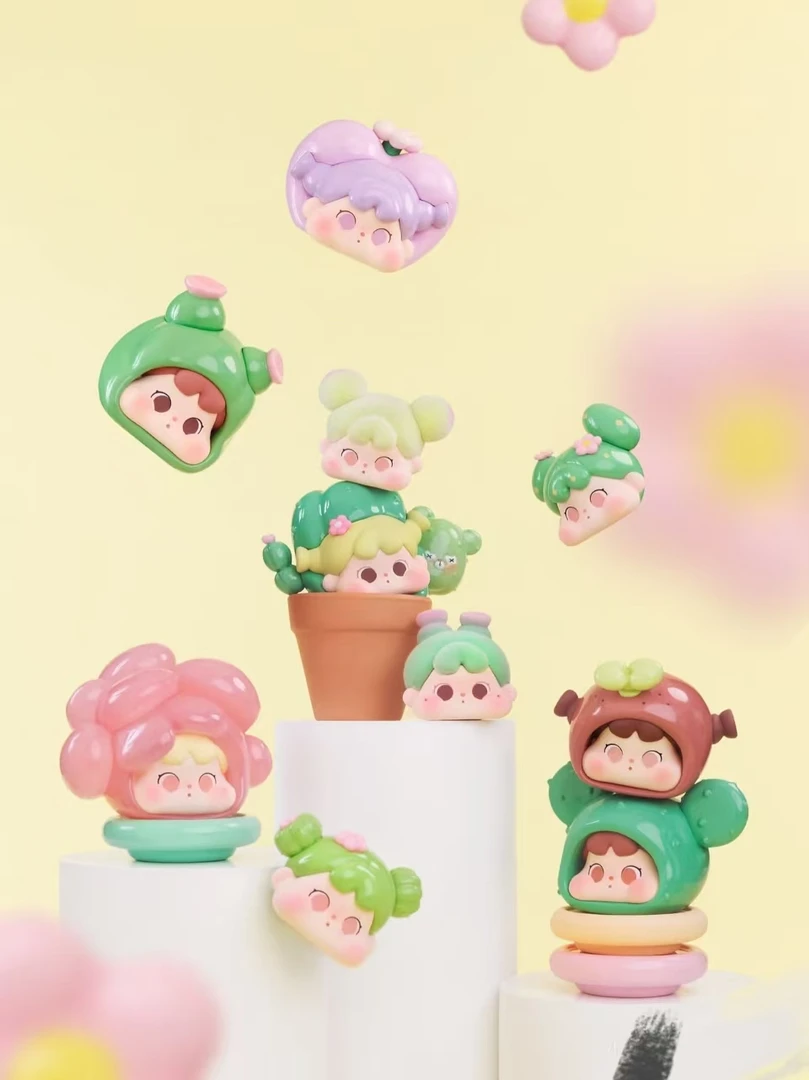 【代拆】新品QOQO多肉的故事MINI FACE 系列萌粒盲盒潮玩流行公仔