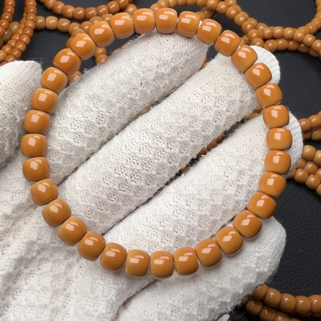 橄榄核手串6.9mm精品清水核核尖单圈