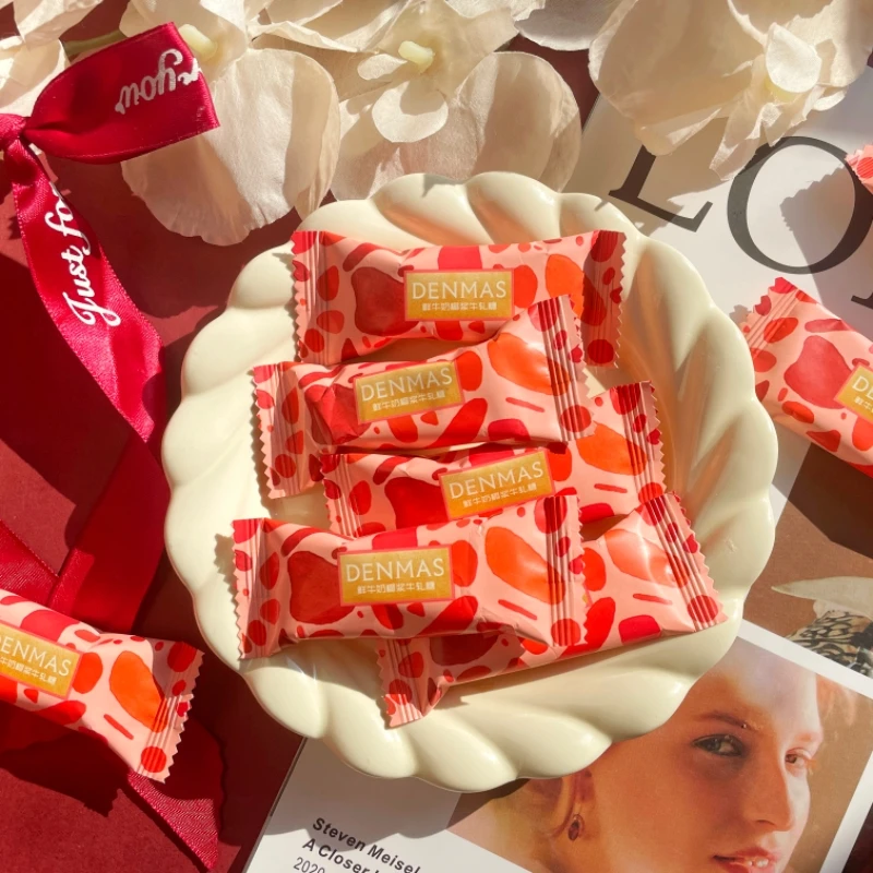 DENMAS丹玛仕鲜牛奶椰浆牛轧糖高端婚礼喜糖伴手礼休闲零食年货