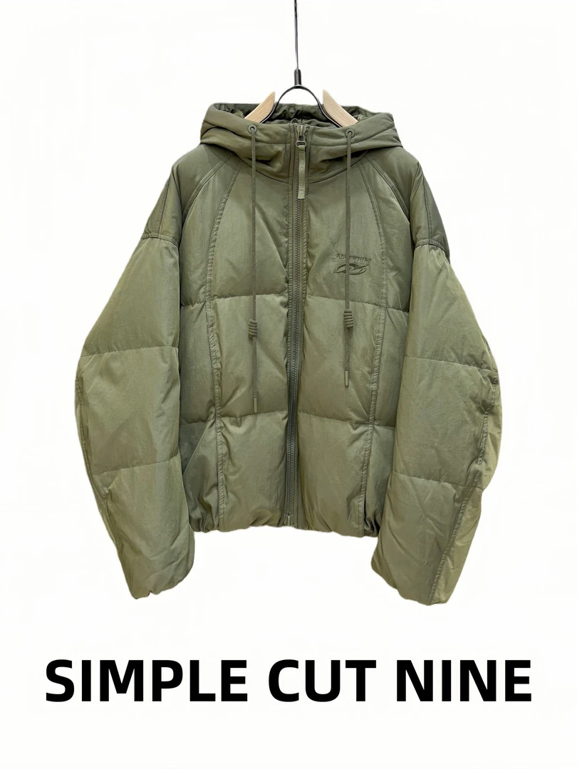 男士宽松个性保暖加厚设计师款连帽羽绒服休闲秋冬外套短款冬季