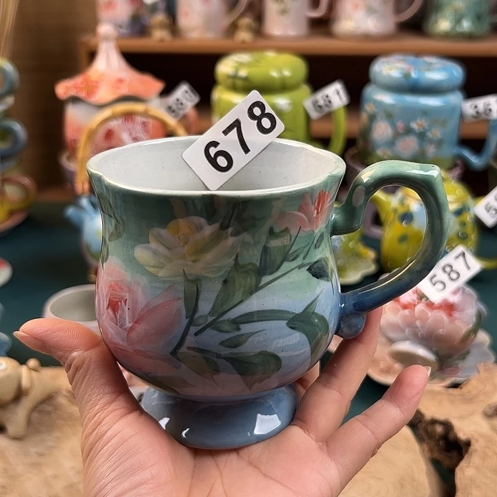 杯景德镇陶瓷手绘作品678