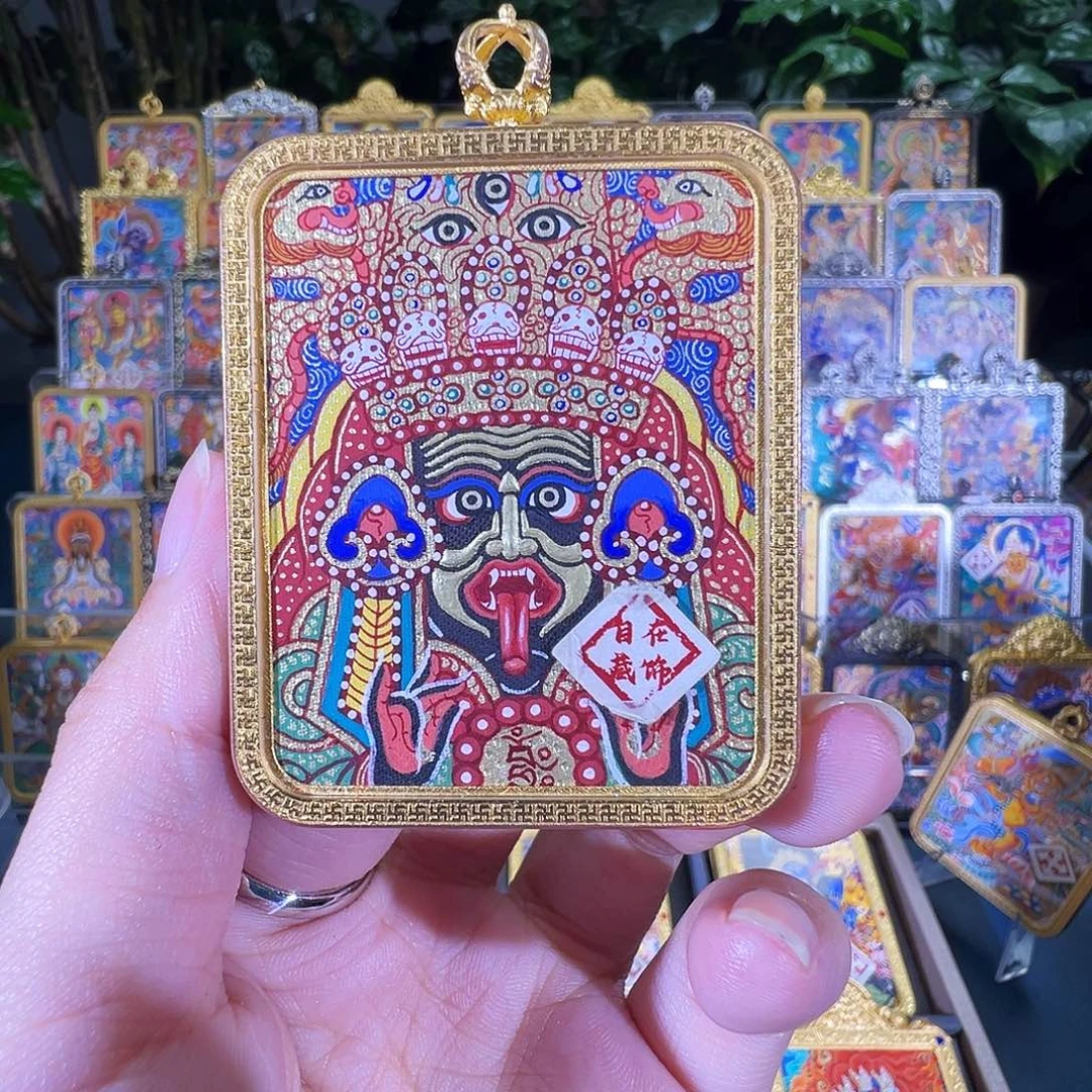 吊坠扎基拉姆热贡纯手绘唐卡