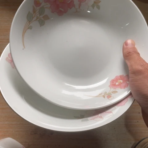 景德镇陶瓷红叶陶瓷8英寸深盘2个高岭土