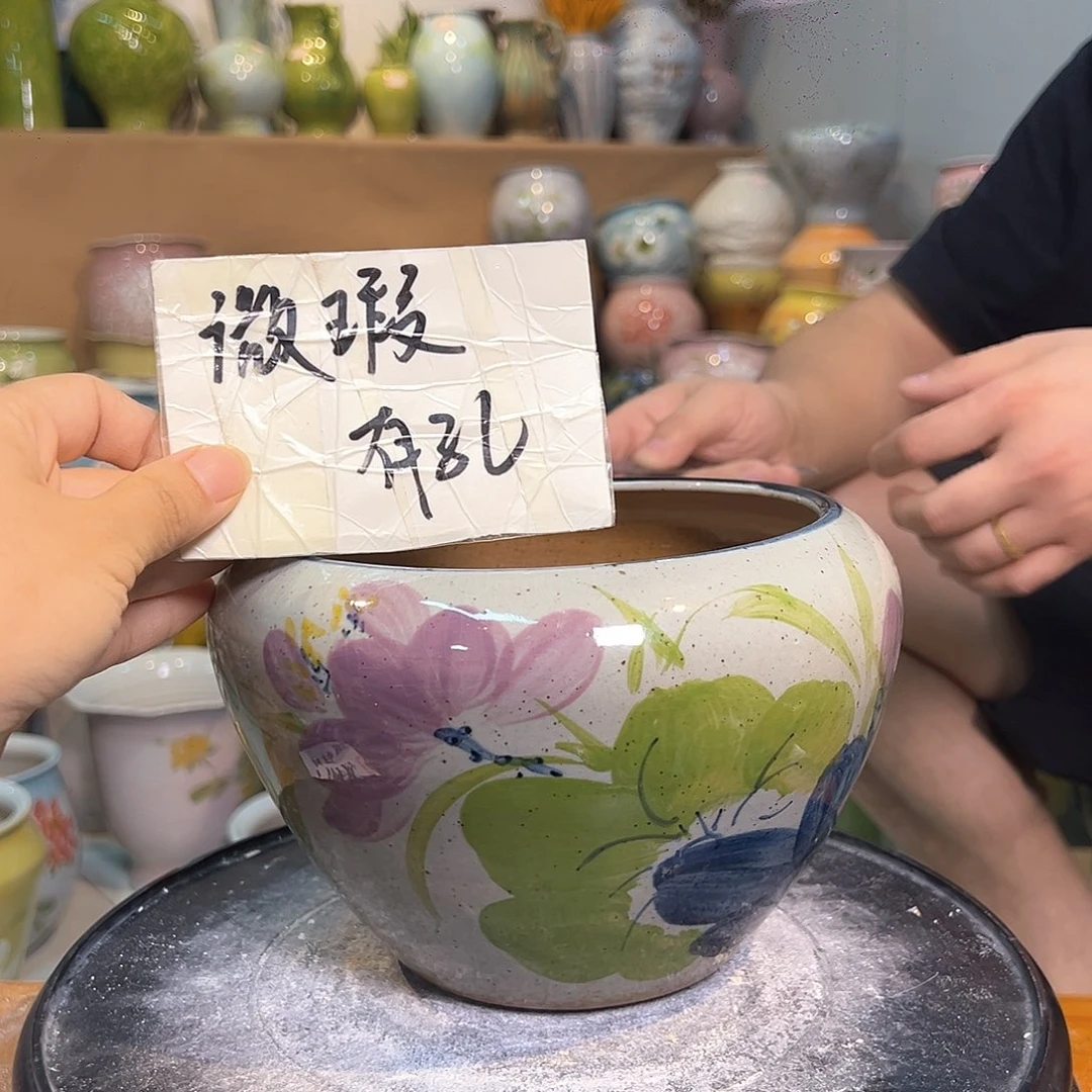 景德镇陶瓷花盆微瑕159