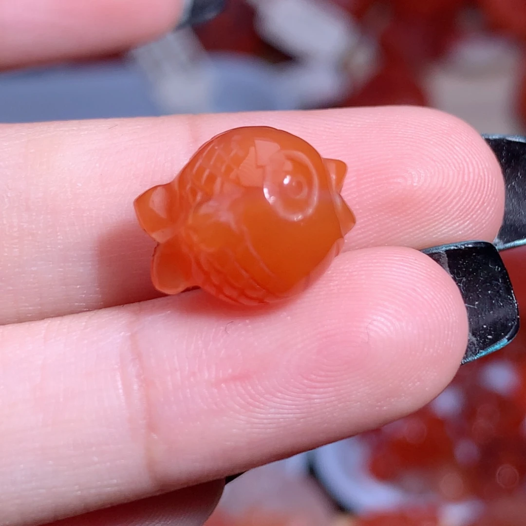 南红玛瑙未镶嵌南红嘟嘟鱼