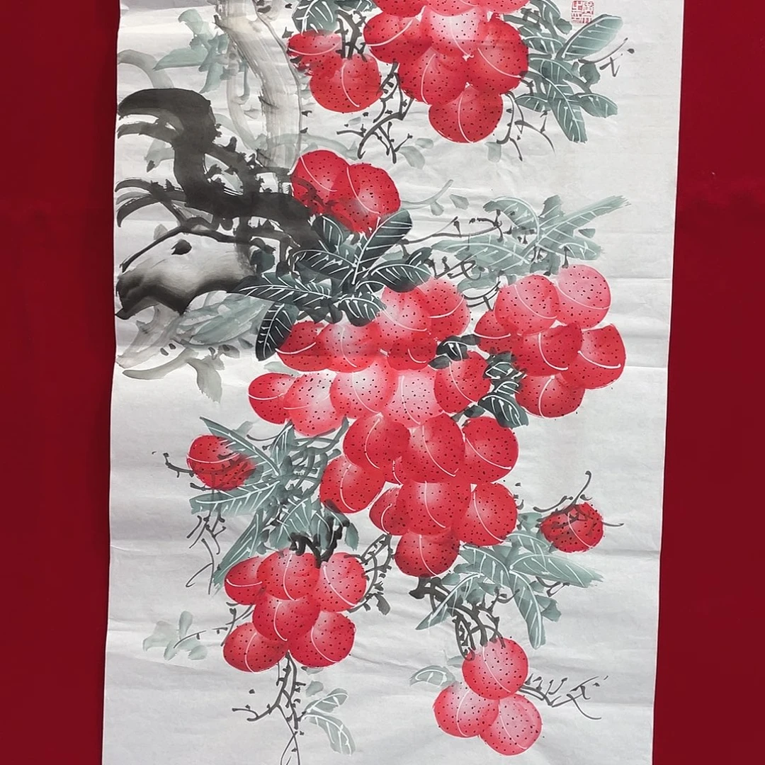 国画老师手绘国画作品