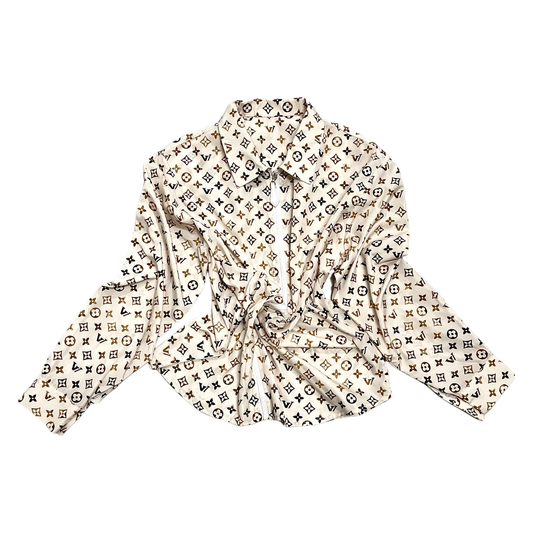 夏季时尚衬衣气质轻职风显瘦百搭衬衫7662