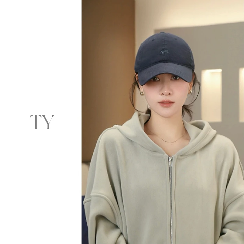 2025新款刺绣小狐狸棒球帽运动男女加深宽檐显脸小鸭舌帽遮阳透气