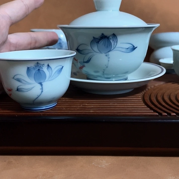 2 00毫升手绘盖碗家一个手绘杯子