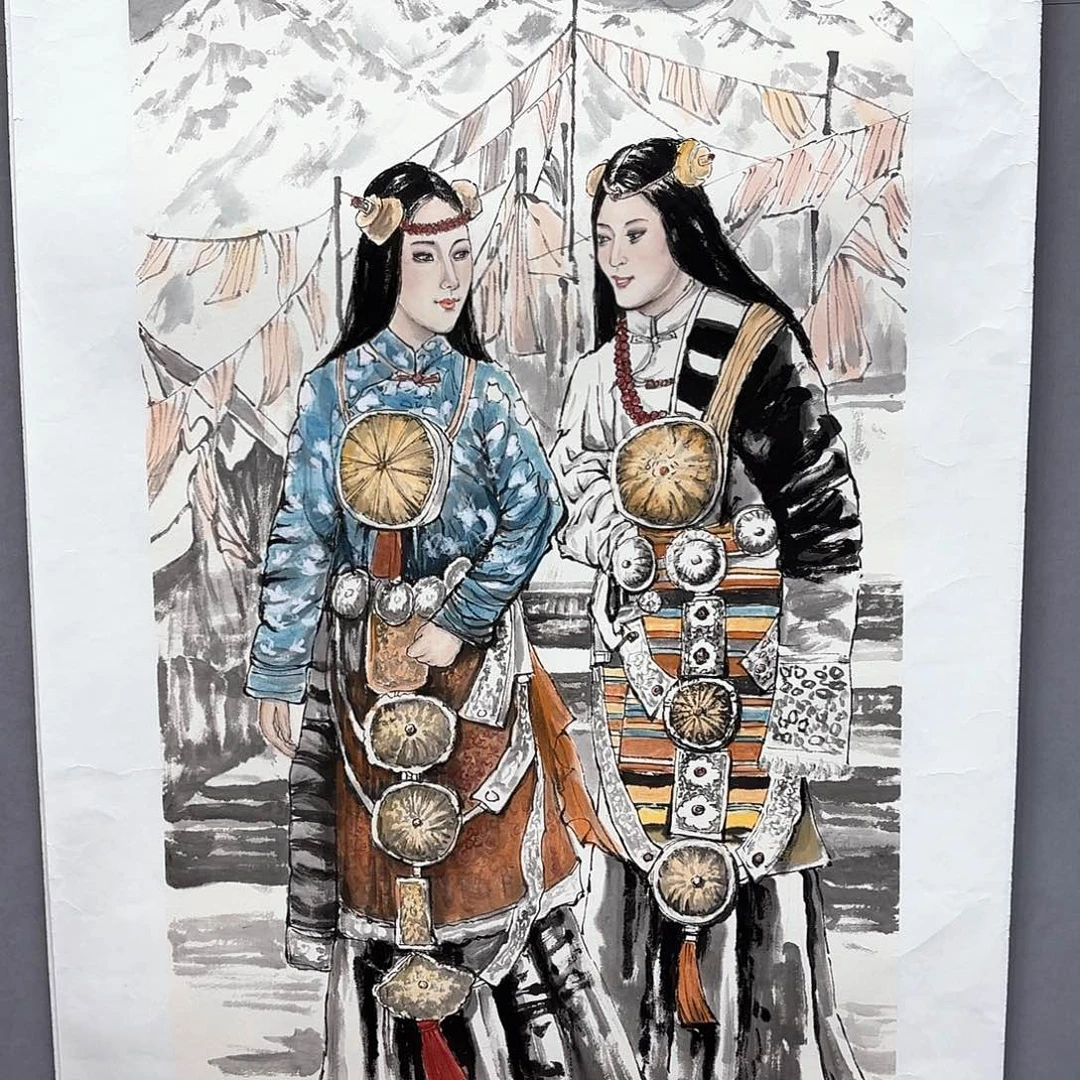 国画艺术家真人手绘