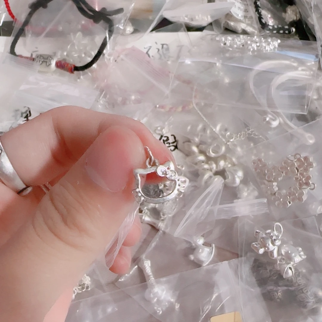 布***偶吊坠足银足银kt猫头