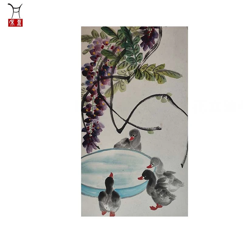 L1029紫藤花立轴49x96/4.2平尺