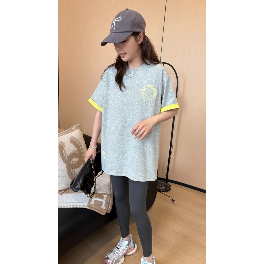 二姐的宝藏轻奢十字花短袖女t恤潮牌女装高档炸街风半袖#25096