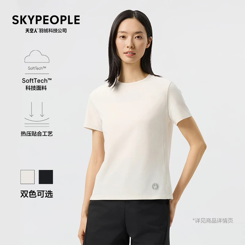 SKYPEOPLE天空人 女士 SoftTech™ 重磅科技棉感短袖